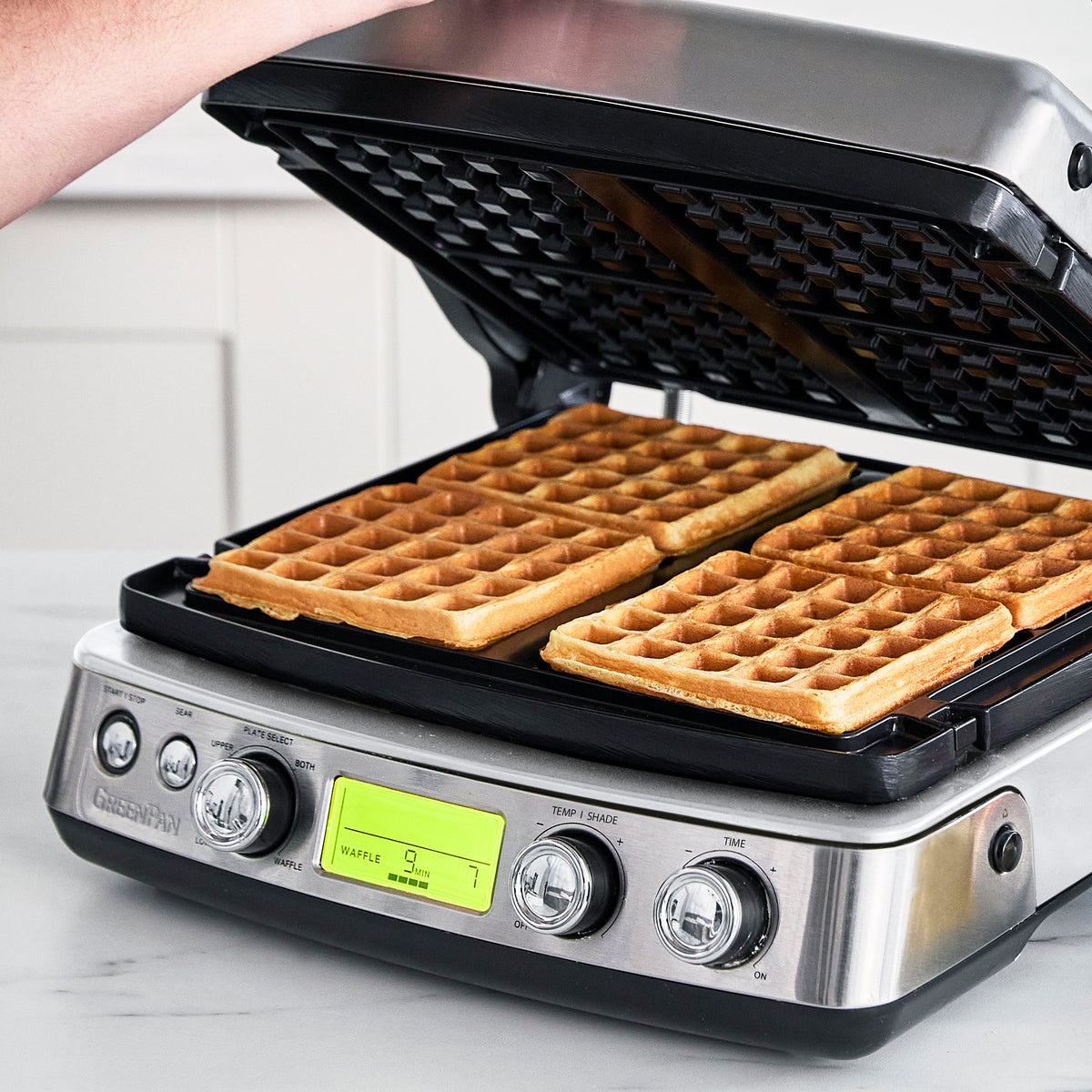 Elite Multi Grill, Griddle & Waffle Maker | Premiere Stainless Steel | ©  GreenPan Official Store