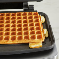 Elite Ceramic Nonstick 2-Square Waffle Maker | Premiere Stainless Steel