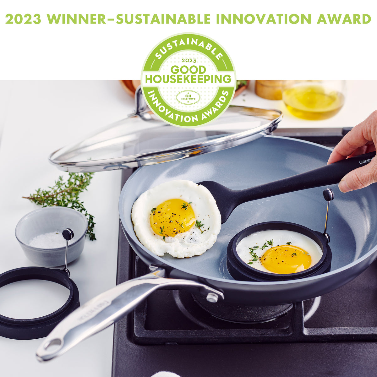 Modern Innovations Stainless Steel Egg Poacher Pan Set with 4