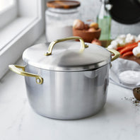 GP5 Stainless Steel 8-Quart Stockpot with Lid | Champagne Handles