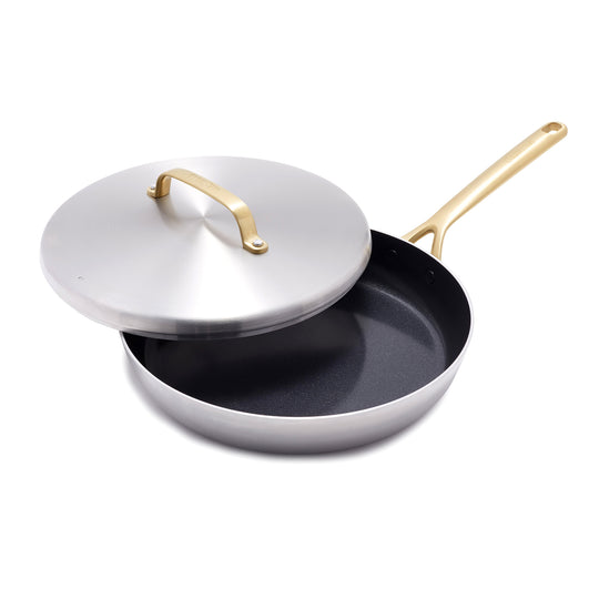 GP5 Stainless Steel 12" Frypan with Lid | Champagne Handles