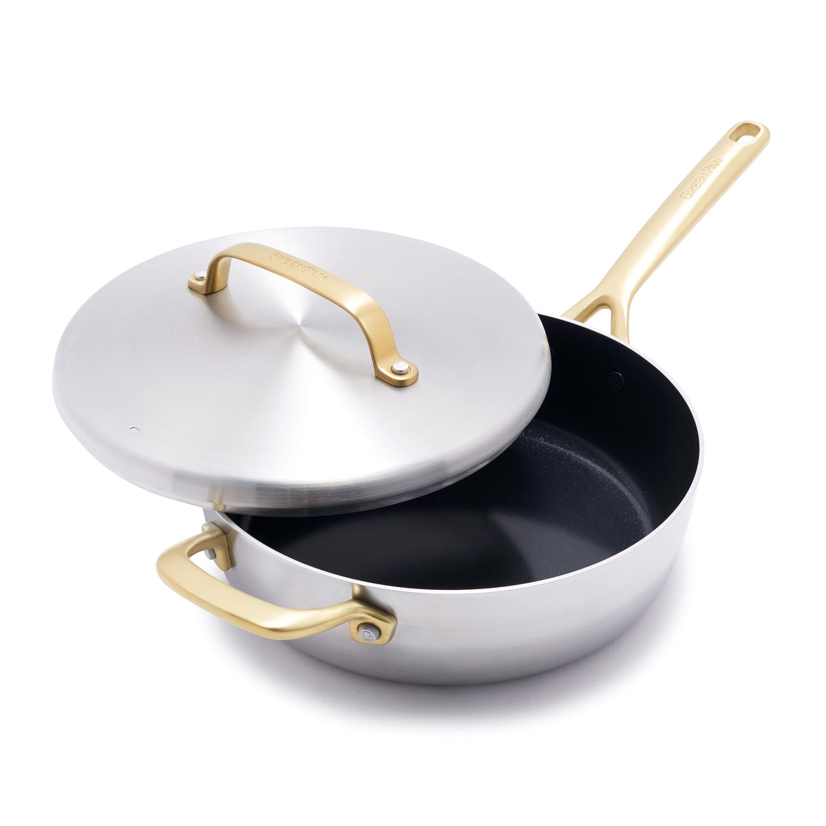 GP5 Stainless Steel 12 Frypan with Lid | Champagne Handles