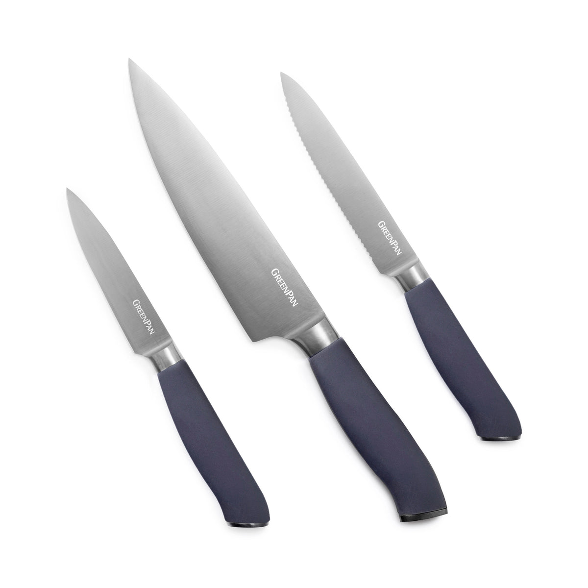  3-Piece Knives Set for Kitchen, Stainless Laser-Etched