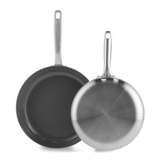 Green Pan Chatham Stainless 10" and 12" Frypan Set